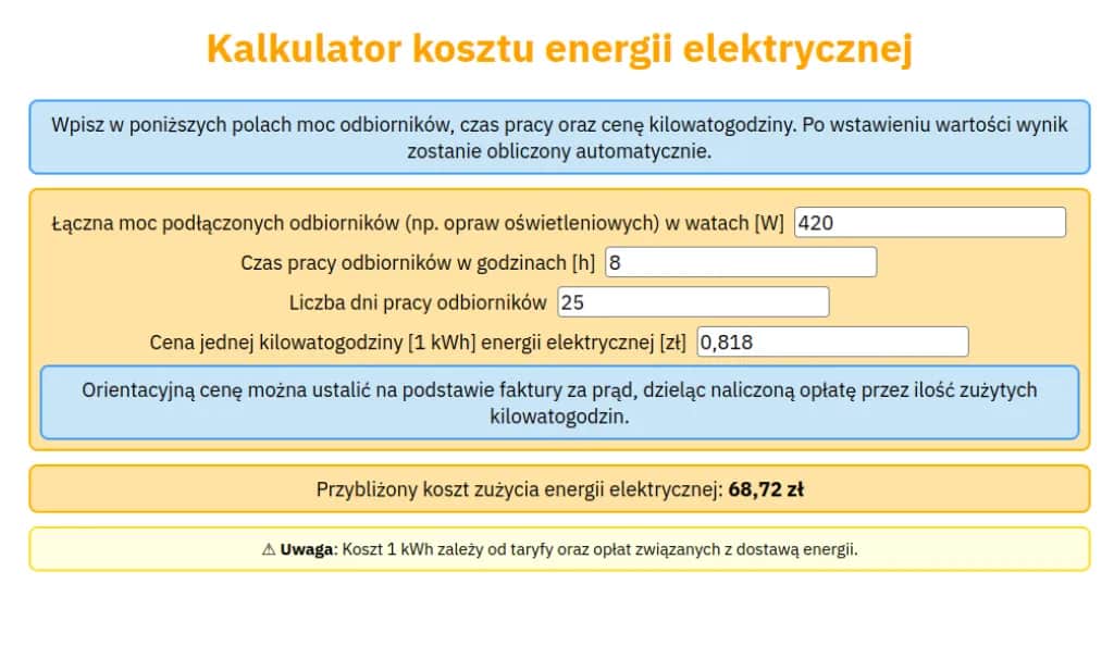 Jak obliczyć rachunek za prąd 2026? Kalkulator, stawki, taryfy